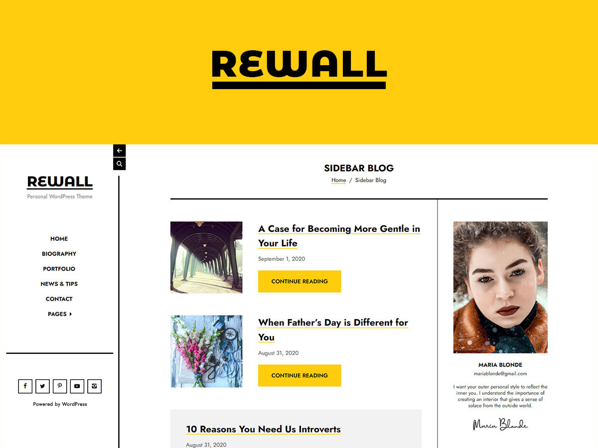 Theme WordPress Rewall by frenify