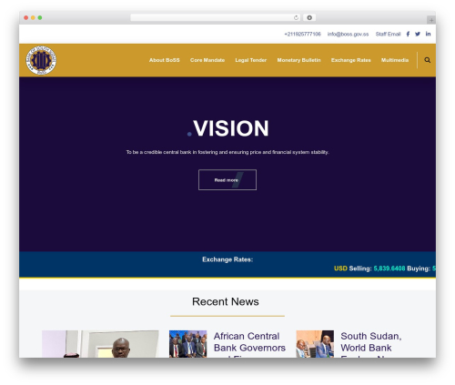 uoncorp WordPress website theme - boss.gov.ss