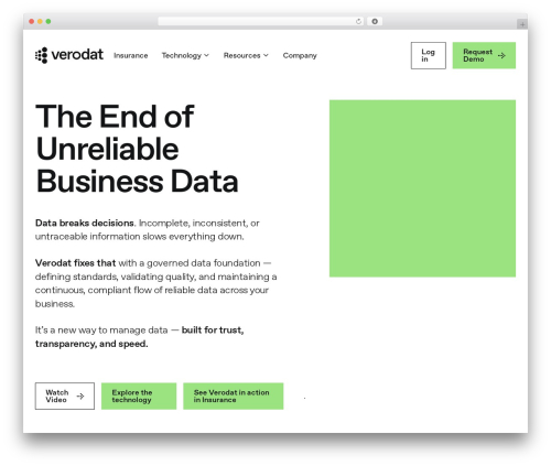 WordPress theme newco - verodat.com