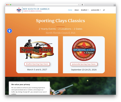 WordPress theme Divi - sportingclaysclassic.org