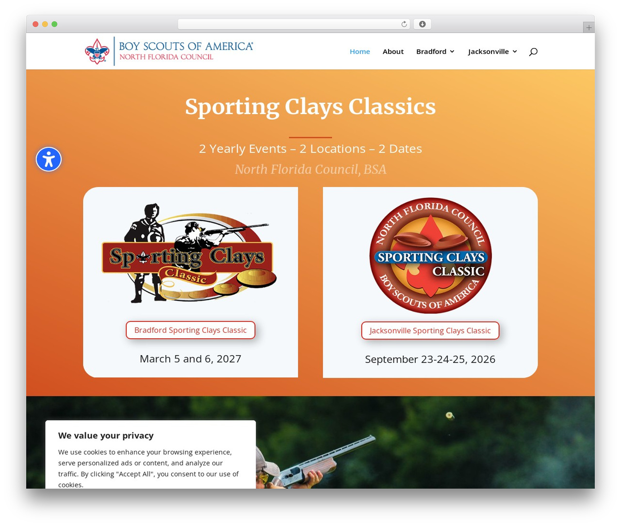 WordPress theme Divi - sportingclaysclassic.org