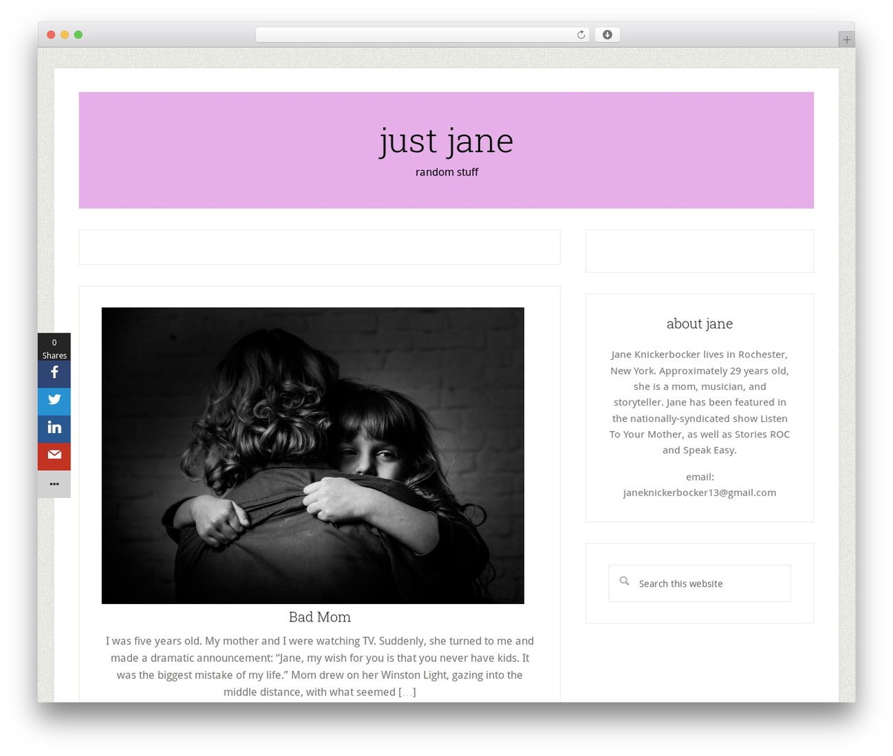 WordPress theme Genesis - janeknickerbocker.com WordPress theme Genesis - janeknickerbocker.com