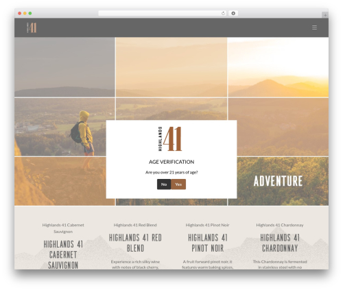 WordPress theme Highlands 41 - highlands41.com