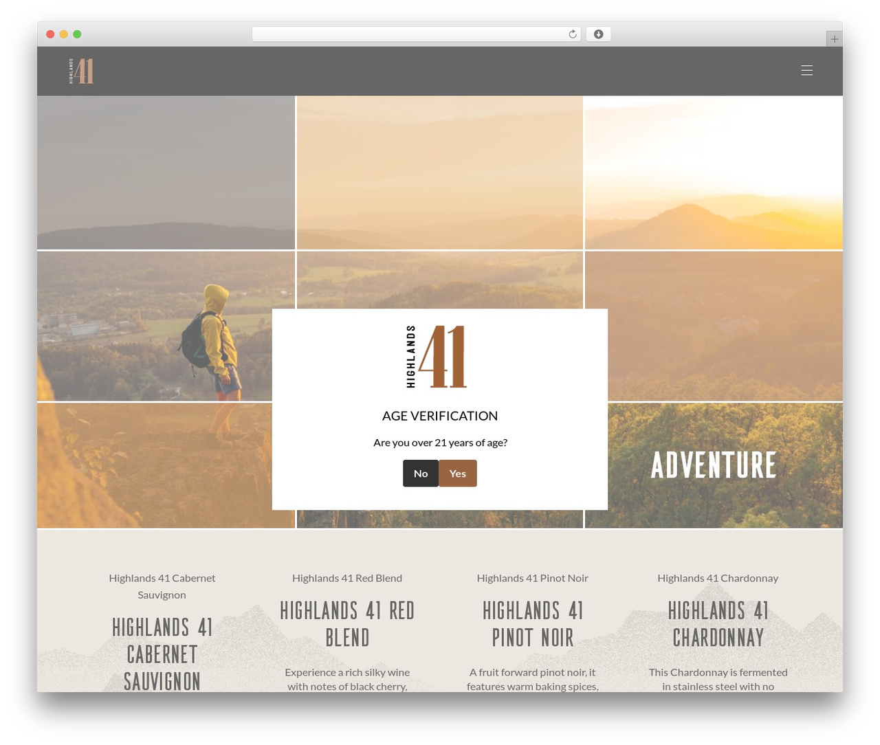 WordPress theme Highlands 41 - highlands41.com