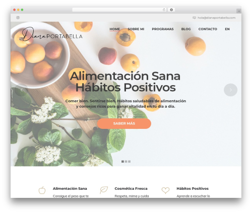 WordPress theme Koral - dianaportabella.com