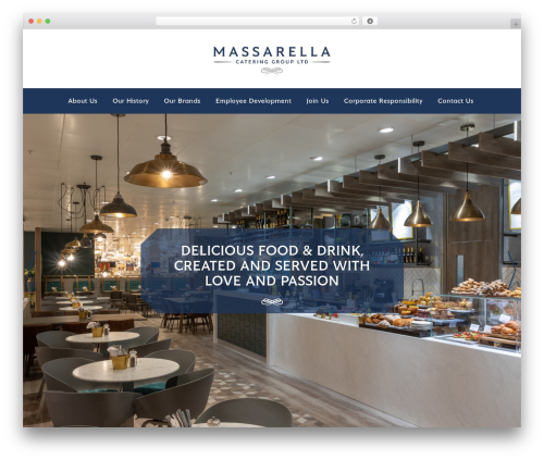 WordPress theme Massarella Catering Group - massarella.co.uk