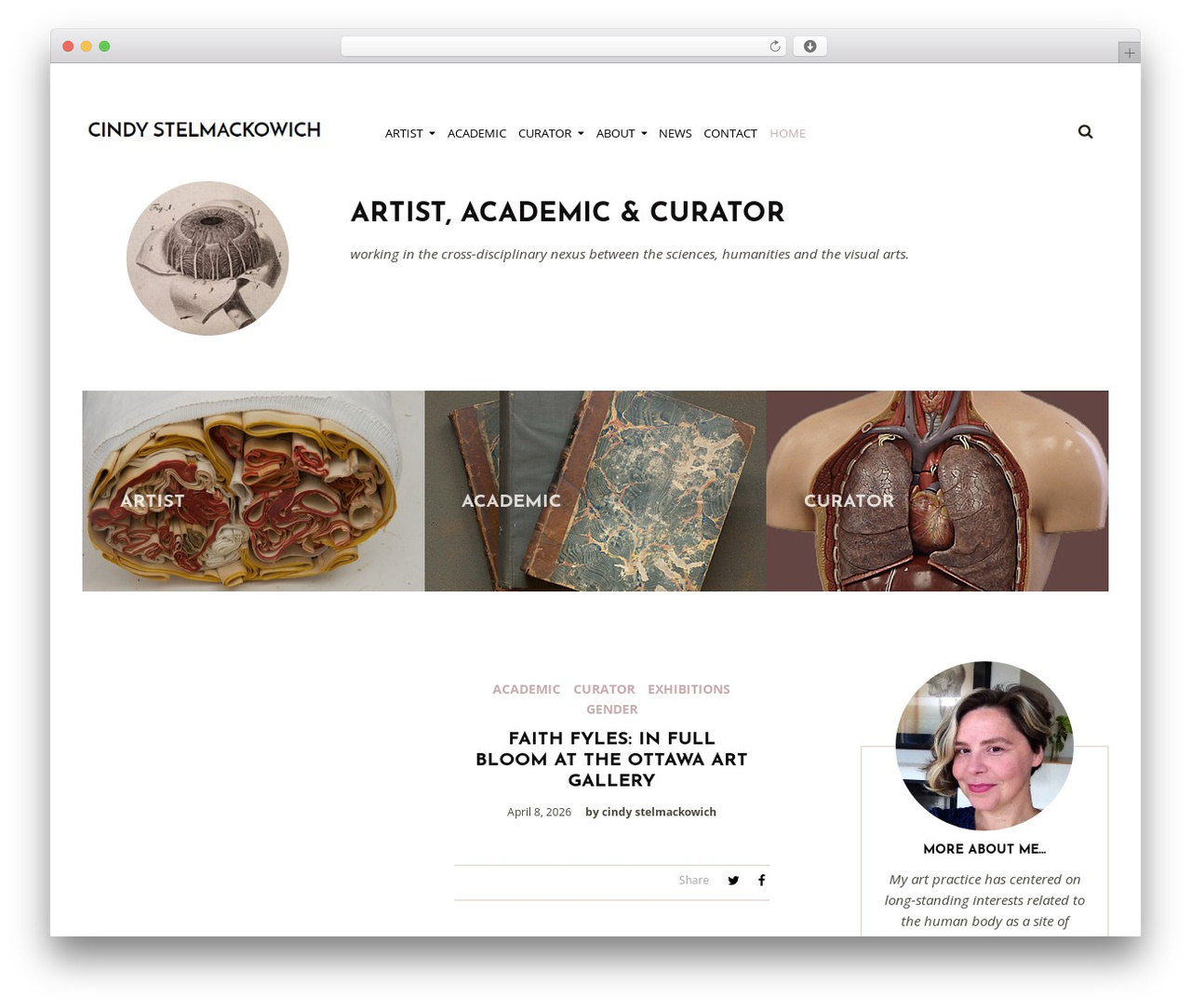 WordPress theme Noemi - cindystelmackowich.com