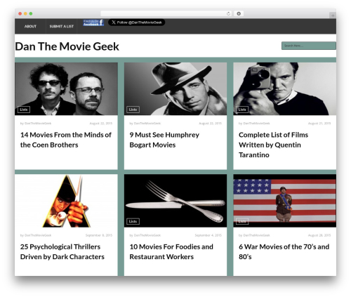 WordPress theme Sanasar - danthemoviegeek.com