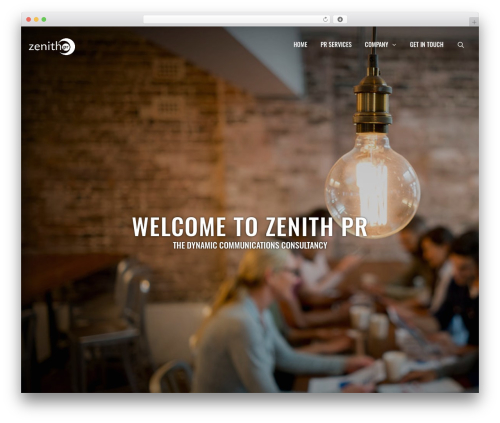 WordPress theme Zenith PR - zenithpr.co.uk