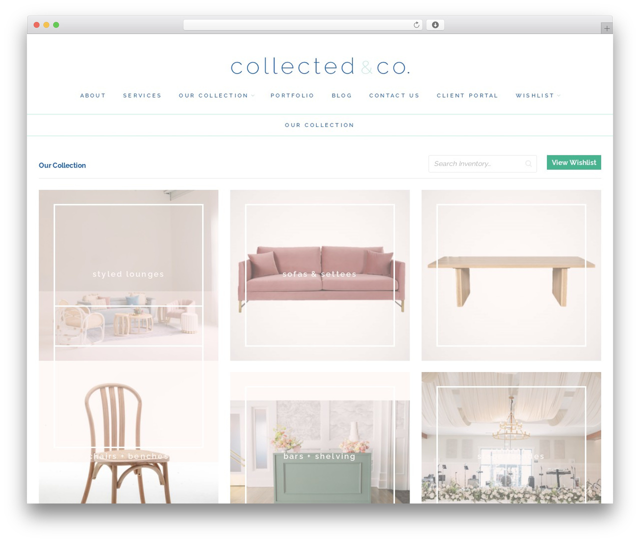 WordPress website theme Collected & Co - collectedrentals.com
