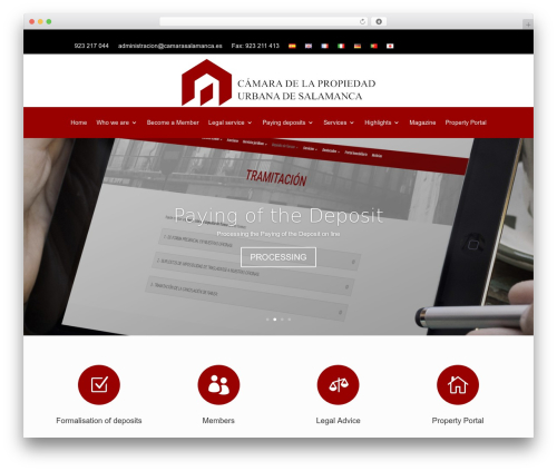 WordPress website theme Divi - camarasalamanca.es