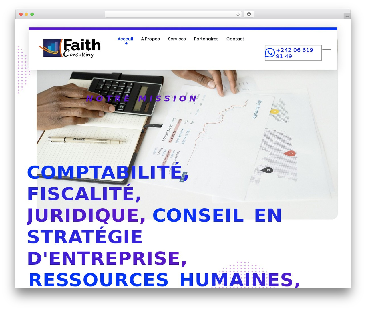 WordPress website theme Phlox - faithconsulting.net