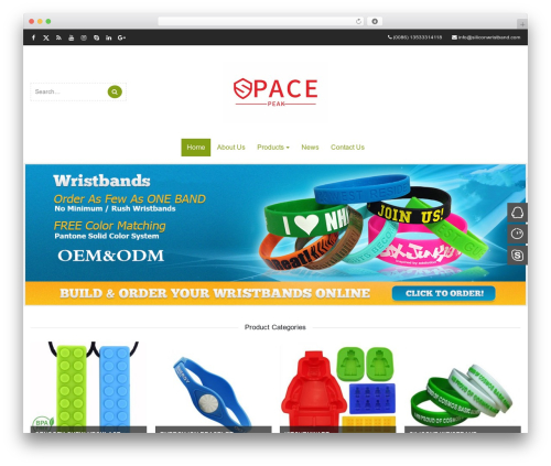 WP theme Porto - siliconwristband.com