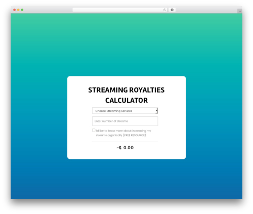 Xtocky premium WordPress theme - royaltycalc.com
