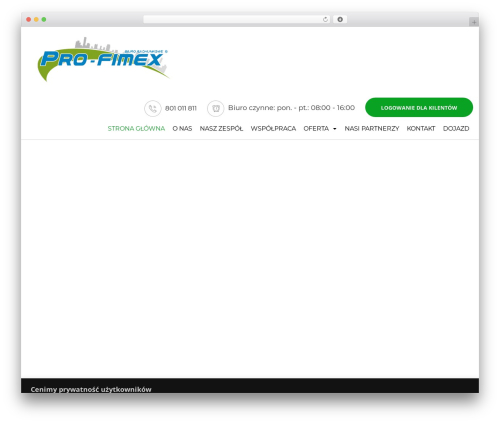 Advisor WordPress theme - profimex.pl