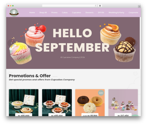 Cakecious WordPress theme - hellocupcakescompany.com