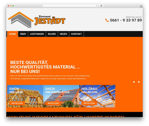 cherry theme WordPress - zimmerei-jestaedt.de
