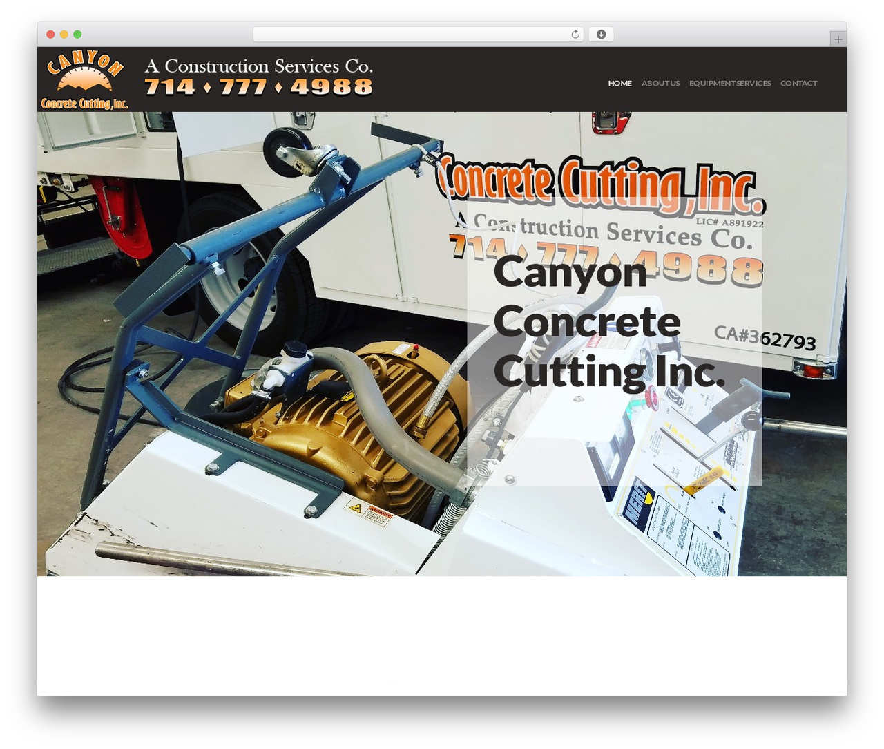 cherry WordPress theme - canyonconcretecutting.com