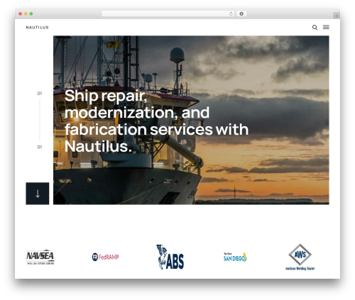Industrium best WordPress theme - nautilusindustrial.com