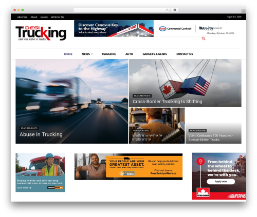 Newspaper best WordPress theme - desitrucking.com