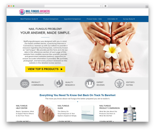 Responsive WordPress theme - nailfungusanswers.com