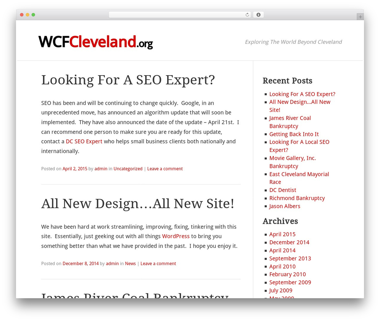 Theme WordPress Hellish Simplicity - wcfcleveland.org