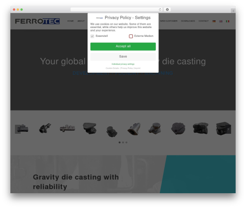WordPress theme Ark - ferrotec-gifhorn.de