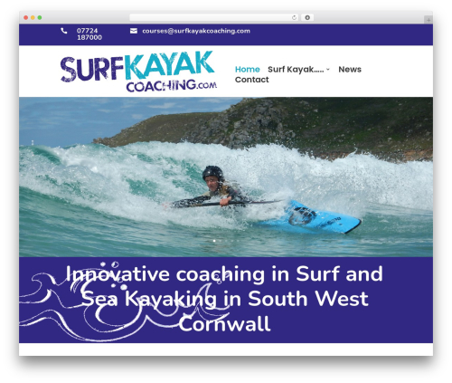 Divi theme WordPress - surfkayakcoaching.com