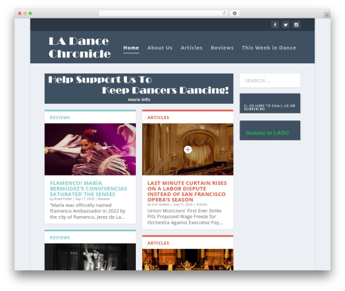 Extra top WordPress theme - ladancechronicle.com