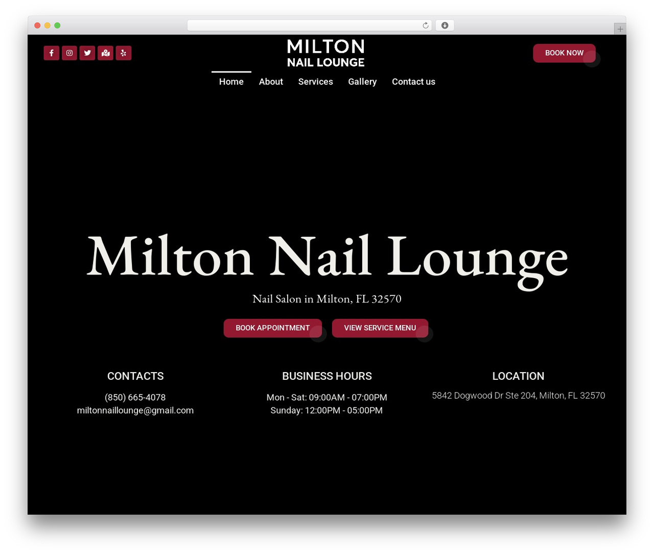 Hello Elementor WordPress theme - miltonnaillounge.com