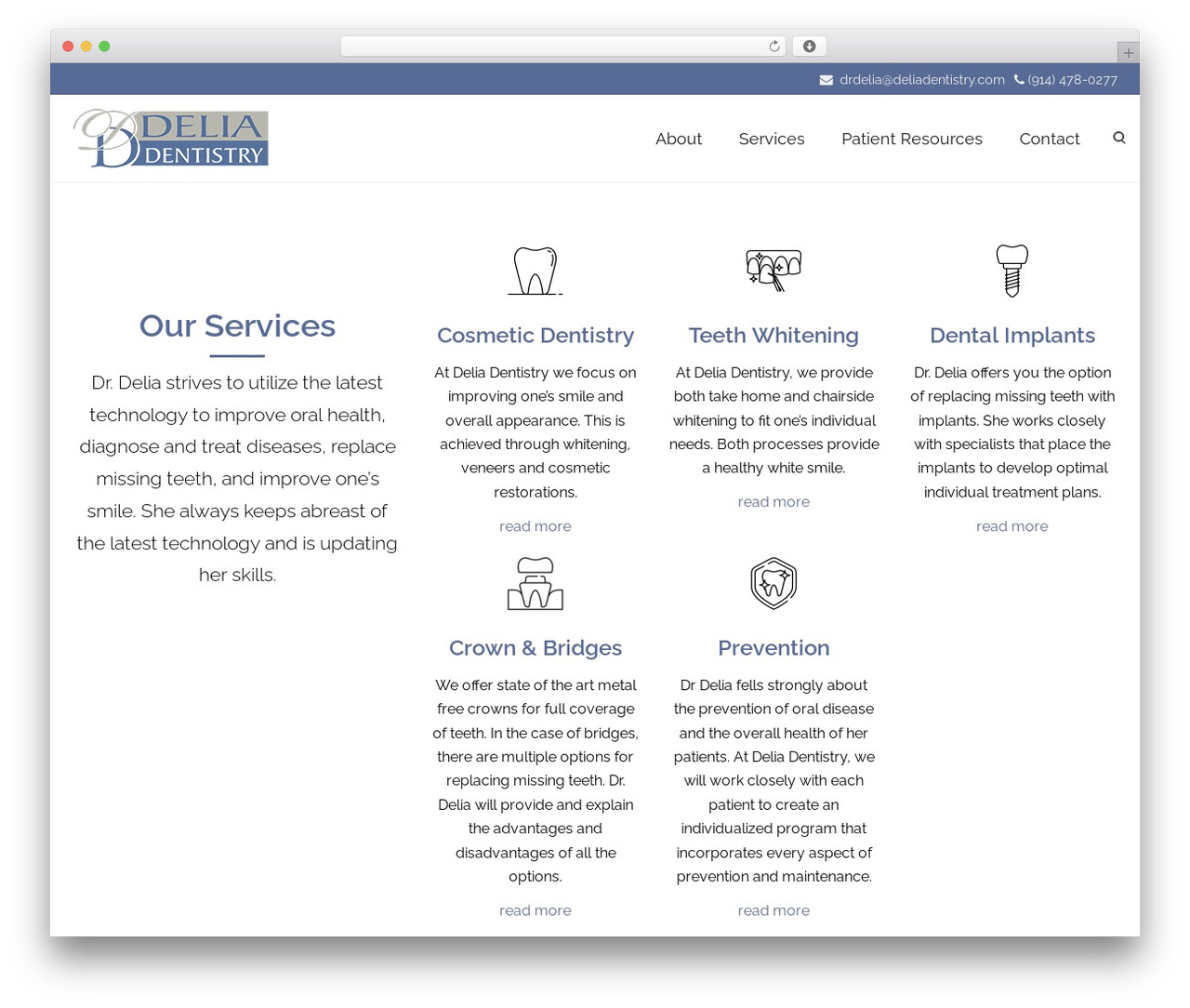 Lambda theme WordPress - deliadentistry.com