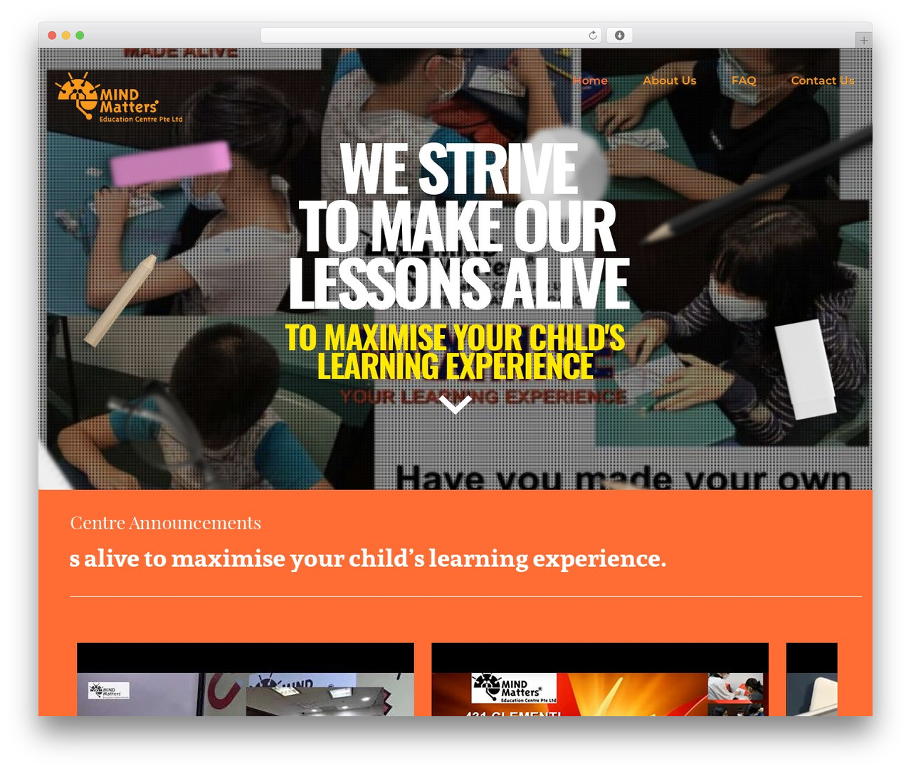 MIND Matters top WordPress theme - mindmatters.com.sg