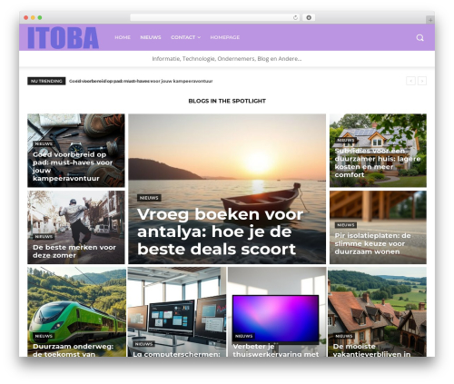 Newspaper WordPress magazine theme - itoba.nl