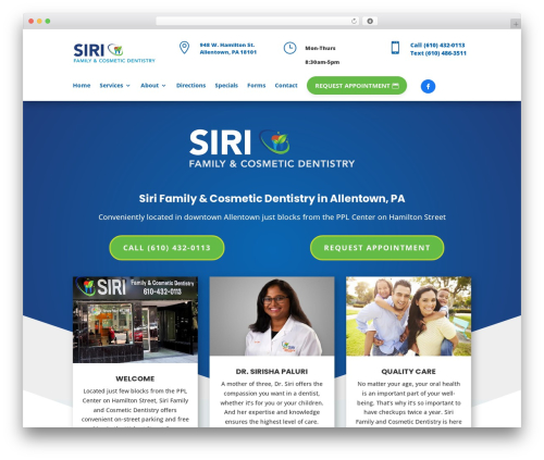 Theme WordPress Divi - siridentistry.com