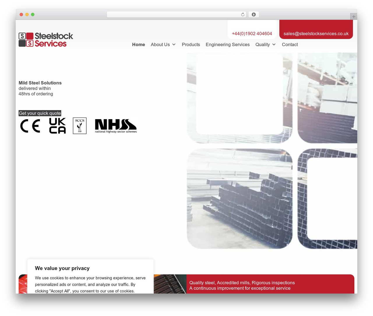 WordPress theme OmniScaffold Child Theme - steelstockservices.co.uk