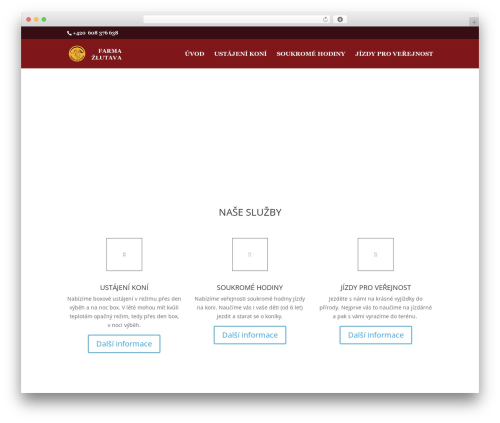 WordPress theme Divi - farmazlutava.cz
