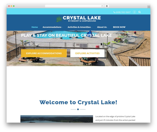 WordPress website theme Optimizer PRO - crystallakecampground.com