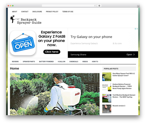 YT Evolution WordPress ecommerce theme - backpacksprayerguide.com