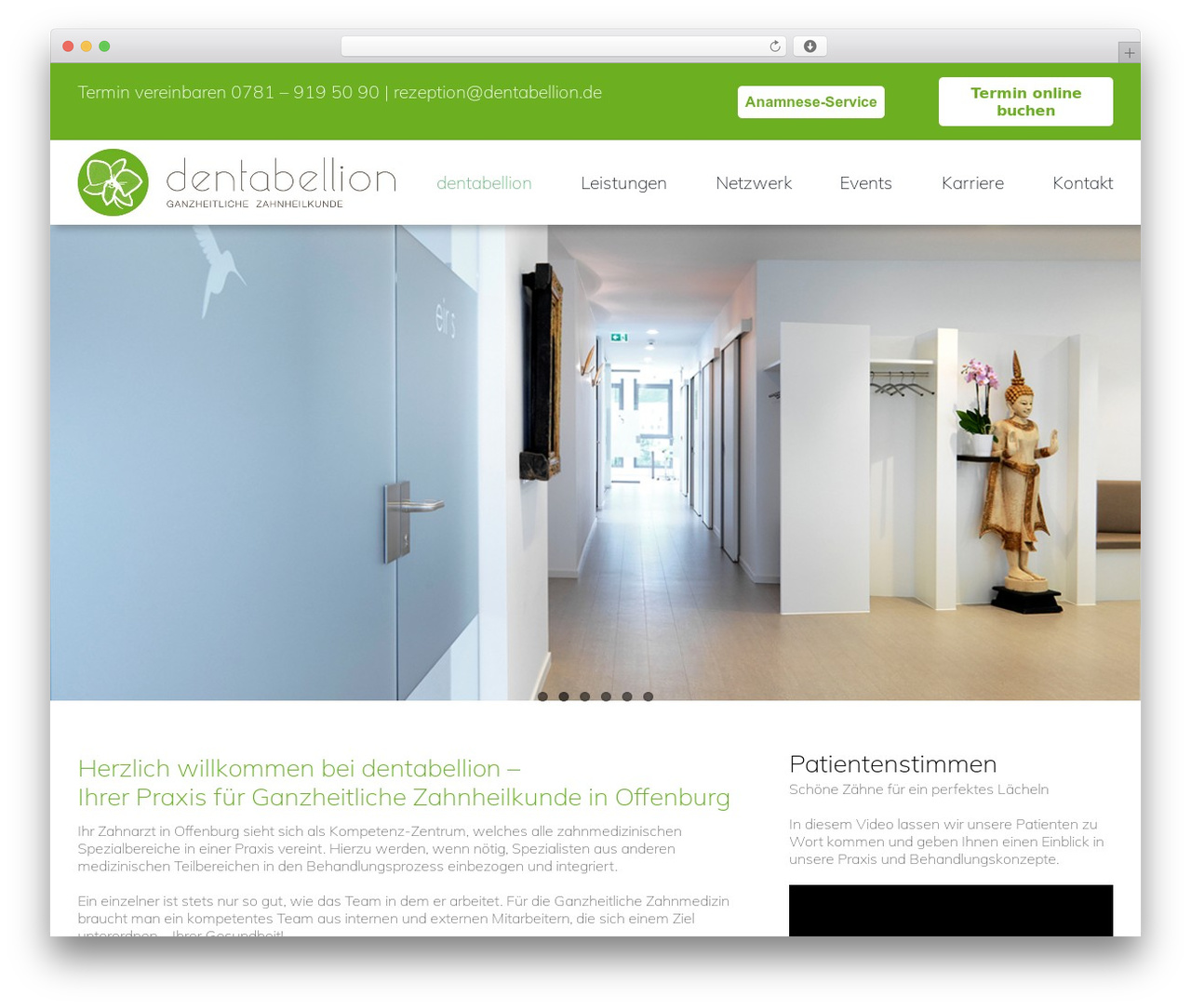 Avada WordPress theme - dentabellion.de