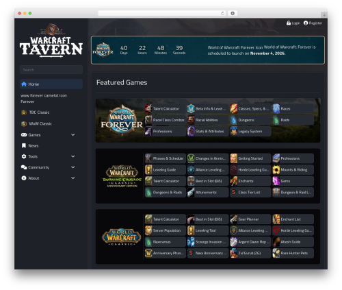 Beaver Builder Theme theme WordPress - www.warcrafttavern.com