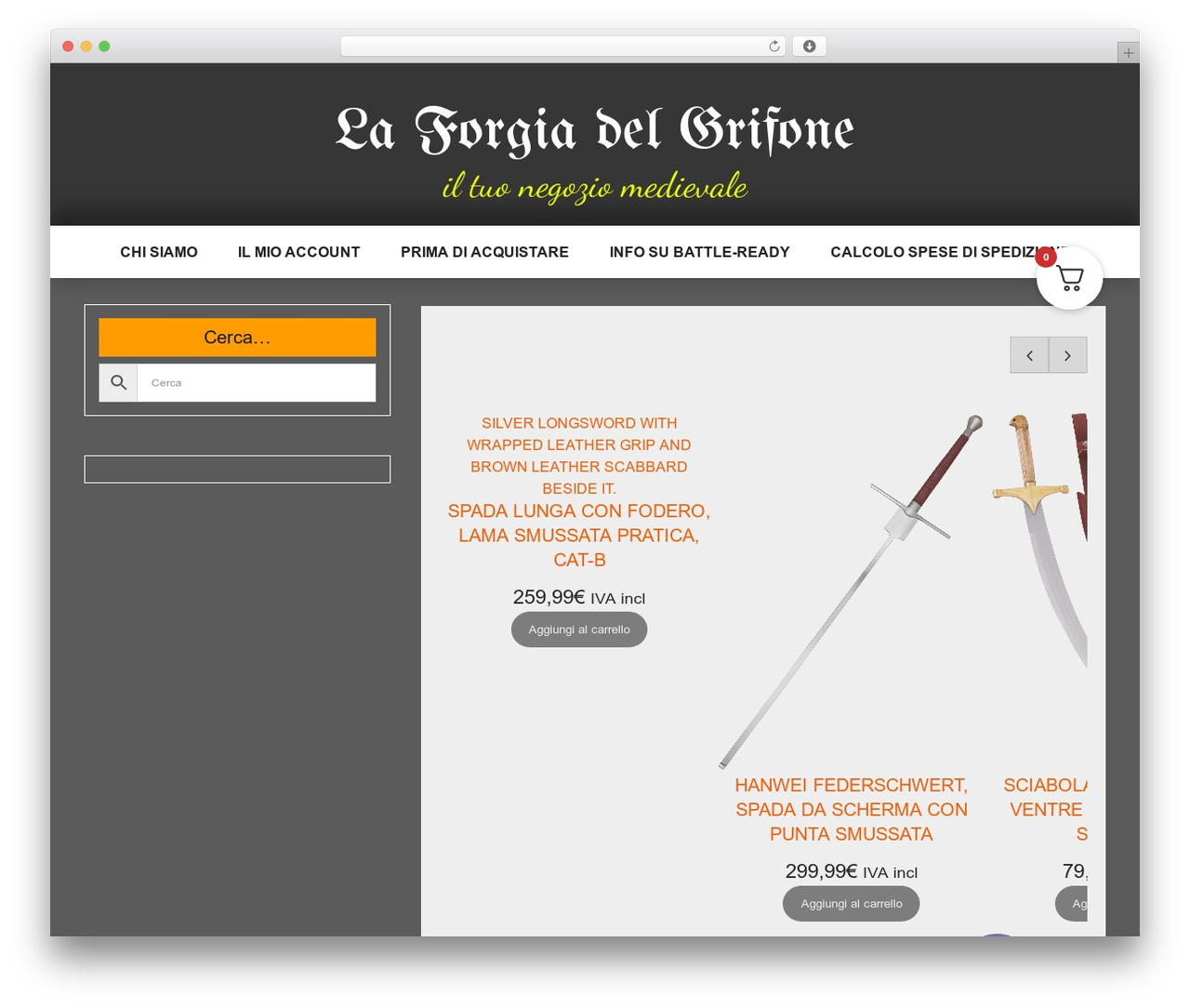 Buzz Ecommerce WordPress theme - laforgiadelgrifone.com