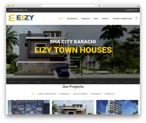 Constro WordPress theme design - eizybuilders.com