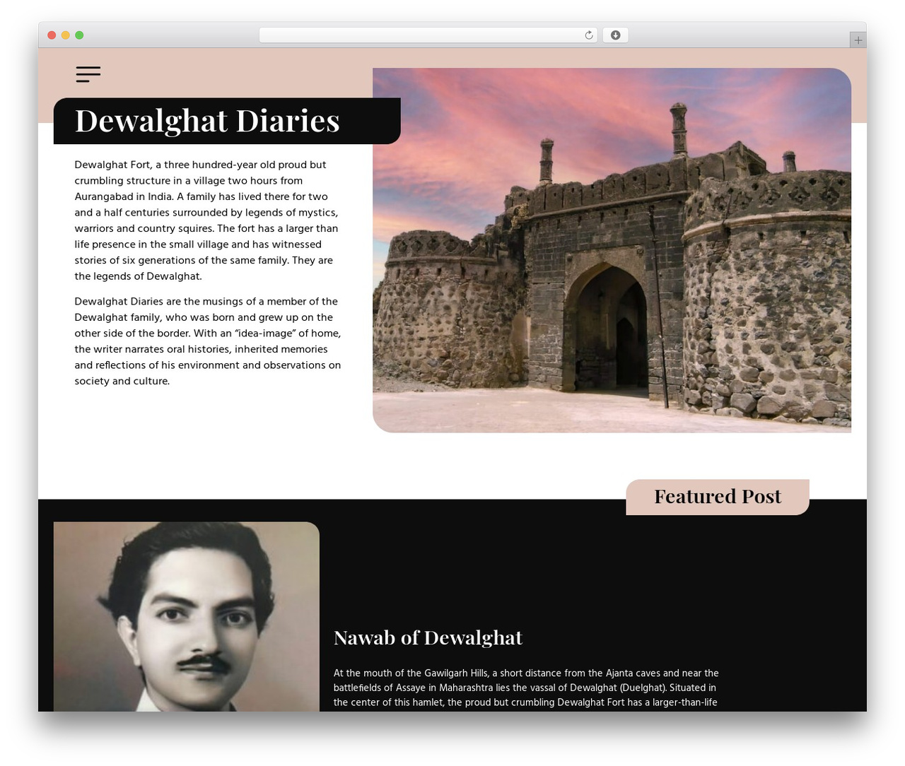 Hello Elementor WordPress theme design - dewalghatdiaries.com