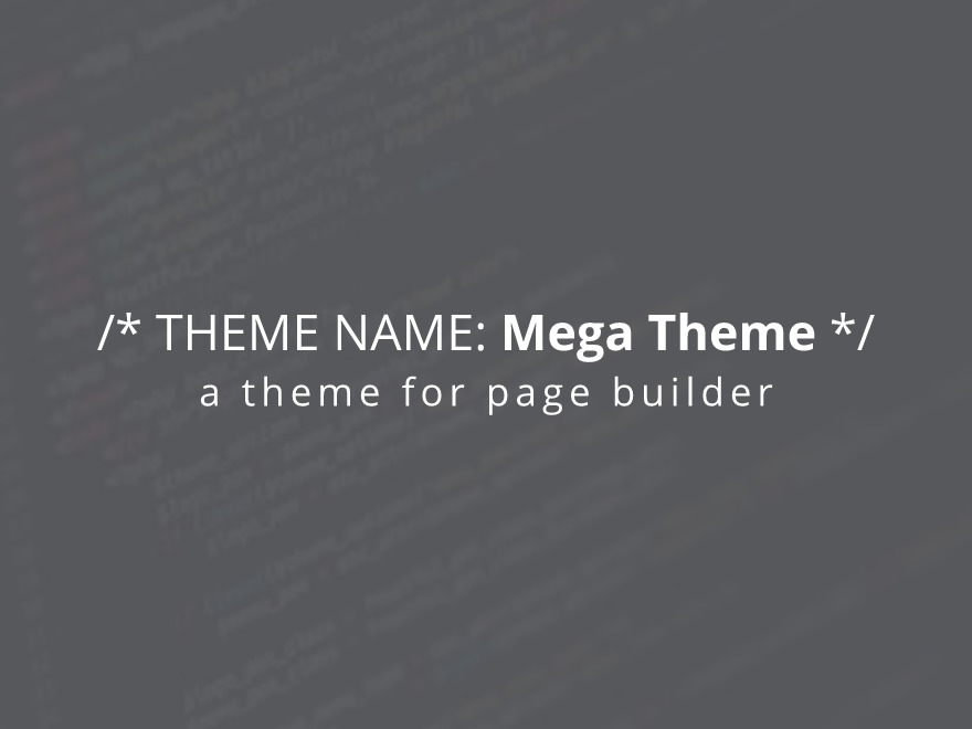 Mega Theme WordPress theme by Nathan Hartwell