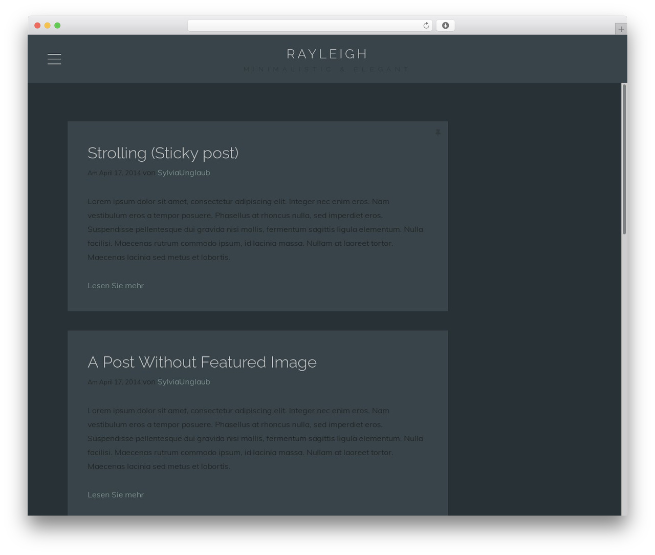 Rayleigh theme WordPress - sylvia-unglaub.com Rayleigh theme WordPress - sylvia-unglaub.com