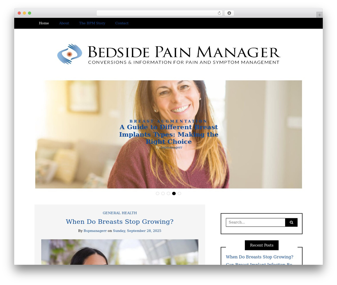 Theme WordPress Writee - bedsidepainmanager.com