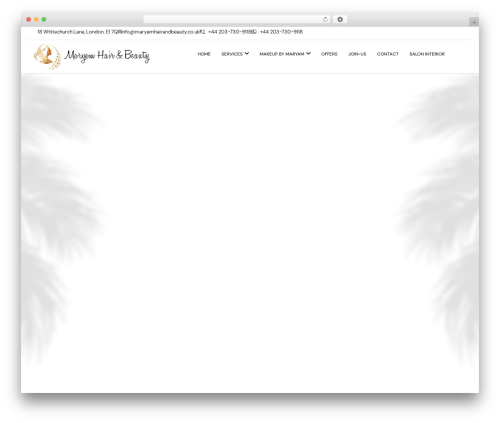 wellnez WordPress theme - maryamhairandbeauty.co.uk