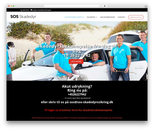 WordPress theme Divi - sos-skadedyr.dk