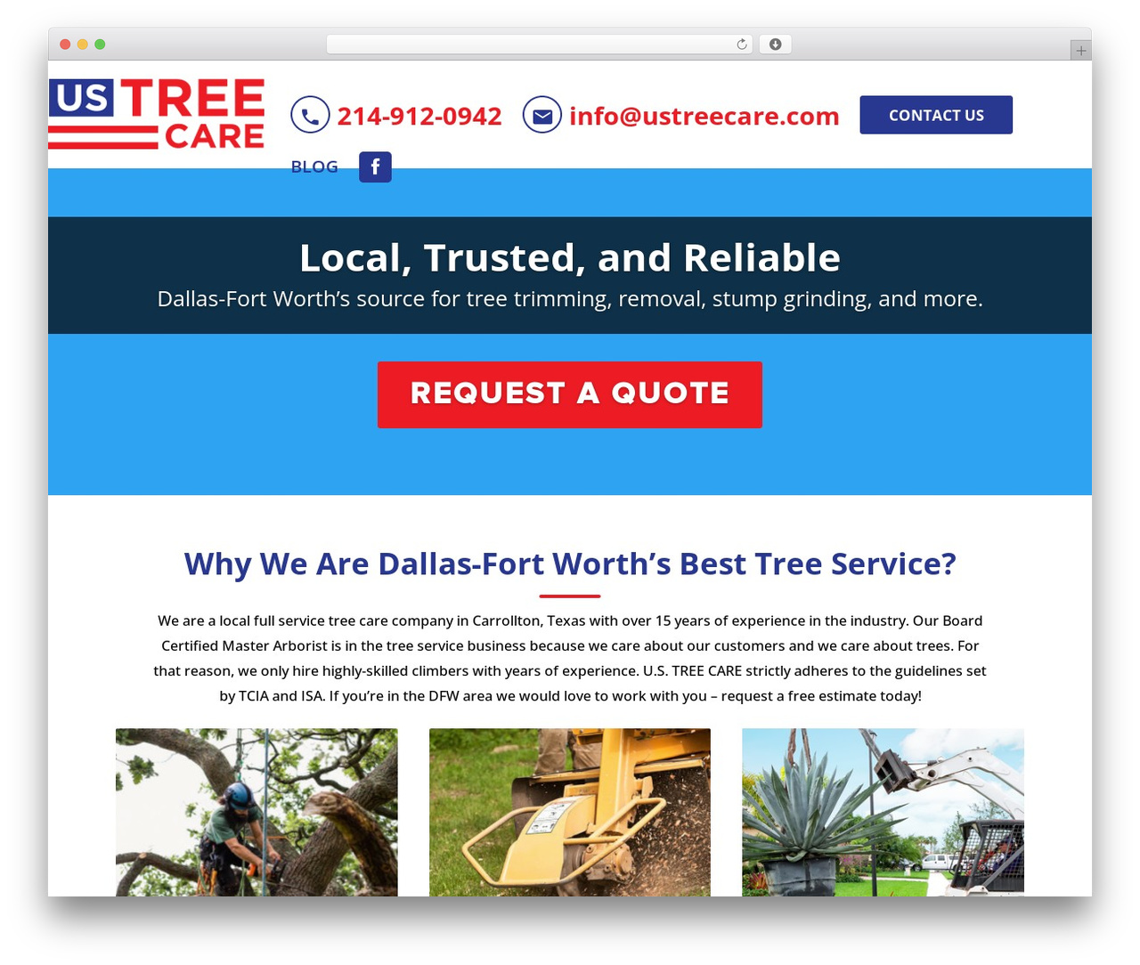 WordPress theme Divi - ustreecare.com