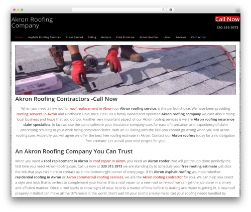 WordPress theme Epik - akron-roofing.com